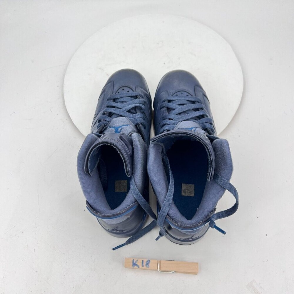 Nike Air Jordan 6 Youth Size 7Y Women 8.5 384665-400 Diffused Blue Training Shoe - Picture 9 of 11
